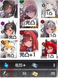 ラピ:レッドフード4凸黒紅蓮3凸‼️石4万⤴︎︎金マイ200、レッドフード、クラウン、モダニア1凸|勝利の女神NIKKE(メガニケ)